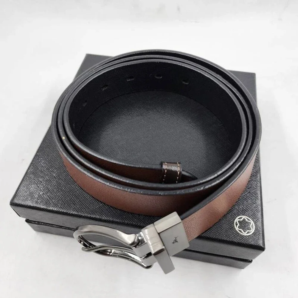 Tommy Bahama Reversible Pebbled Leather Belt Men's XL 42-44 Black/Brown